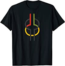 Adinkra Nyansapo "Wisdom Knot" in Pan African colors T-Shirt